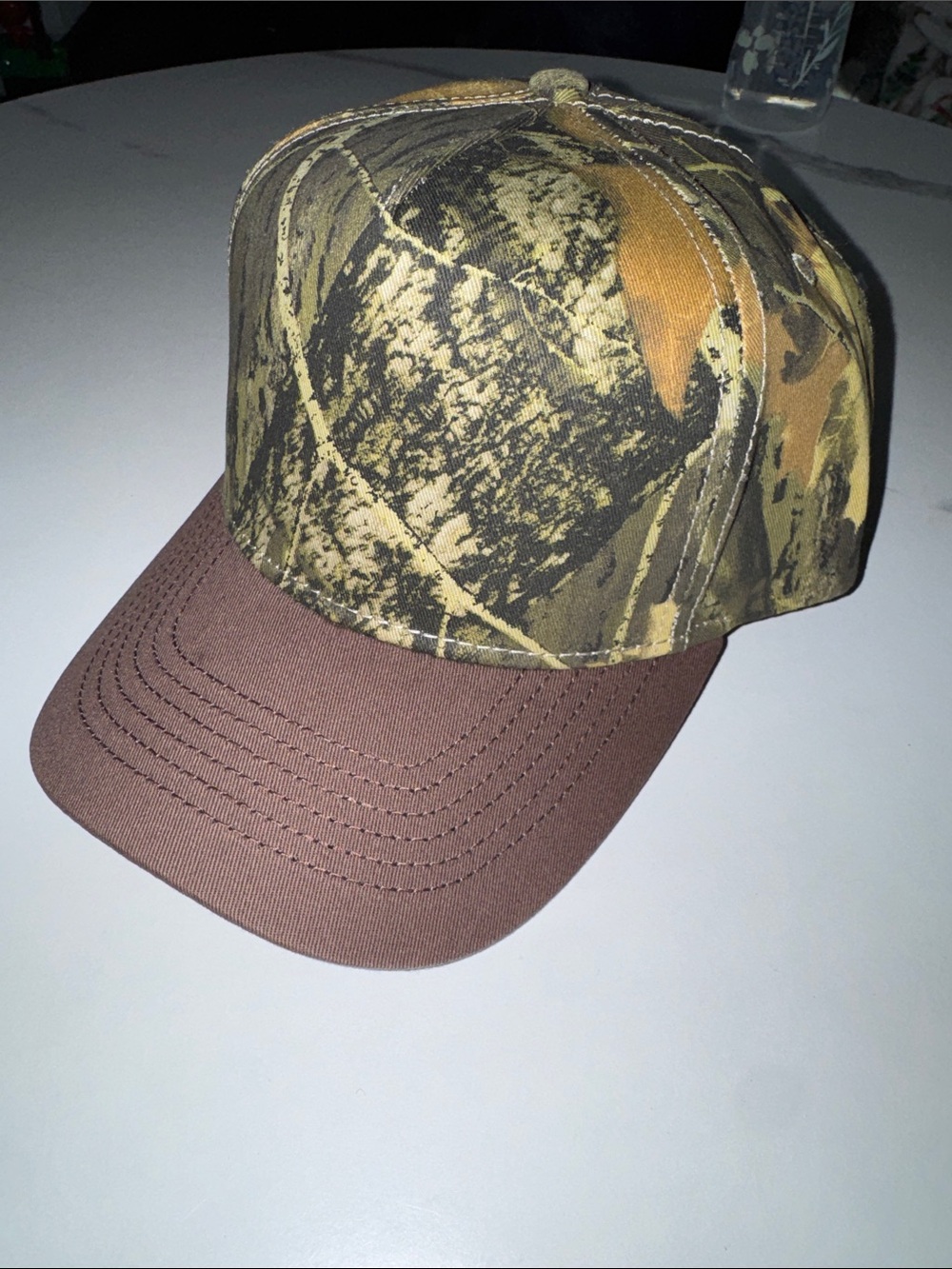 Unbranded Men's Camo Baseball Cap - Brown Brim